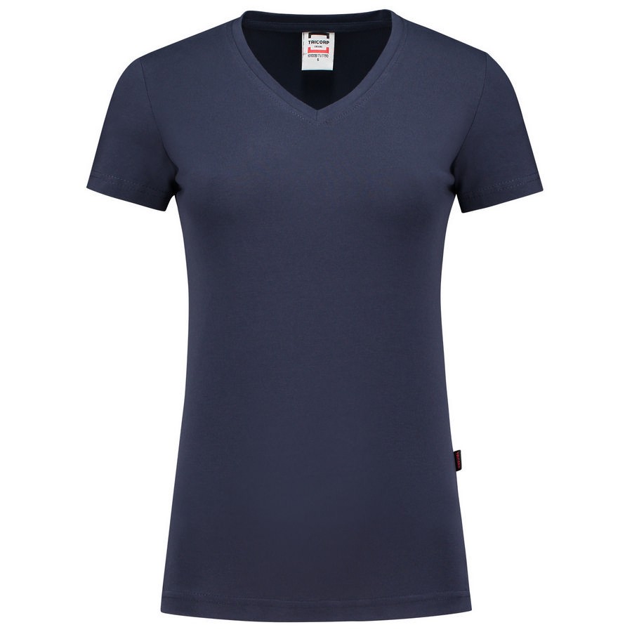 Tricorp 101008 T-Shirt V Hals Slim Fit Dames Blauw | 9,2 Rating