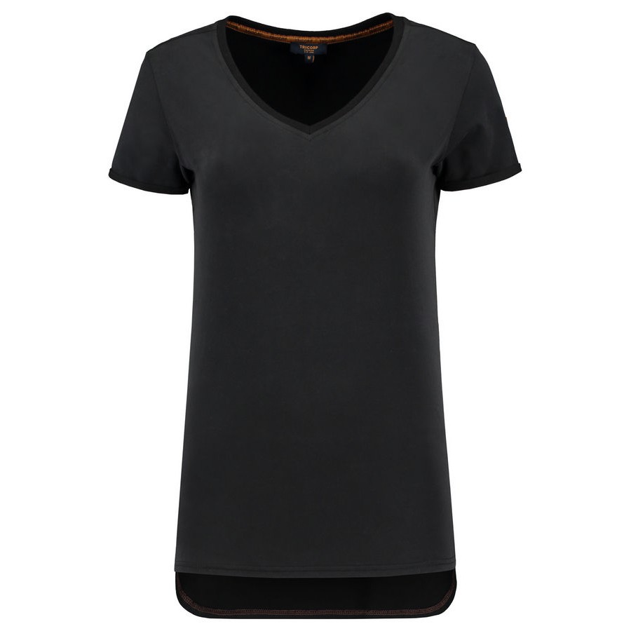 Tricorp 104006 T-Shirt Premium V Hals Dames Zwart | 9,2 Rating