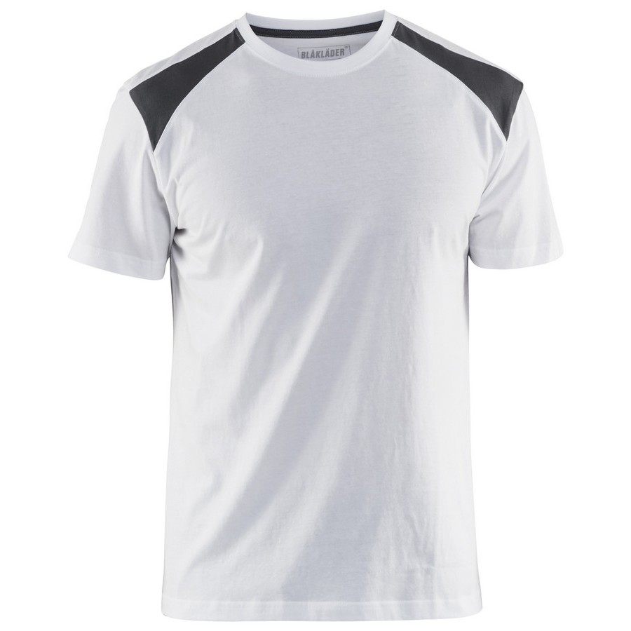 Blåkläder 3379-1042 T-shirt Bi-Colour Wit/Donkergrijs