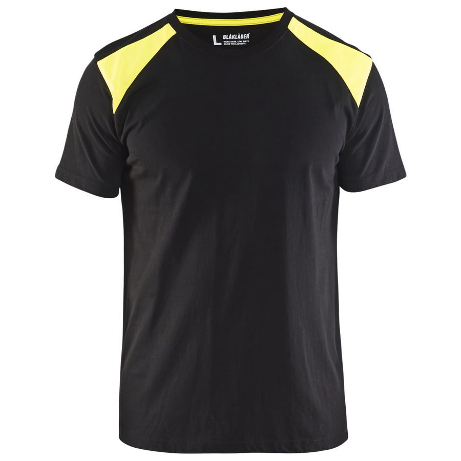 Blåkläder 3379-1042 T-shirt Bi-Colour Zwart/Geel | 9,2 Rating