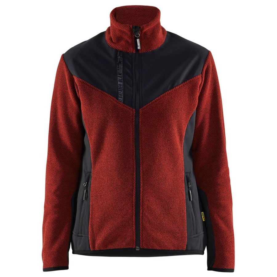 Blåkläder 5943-2536 Dames gebreid vest met softshell Gebrand rood/Zwart  Online kopen | 9,2 review