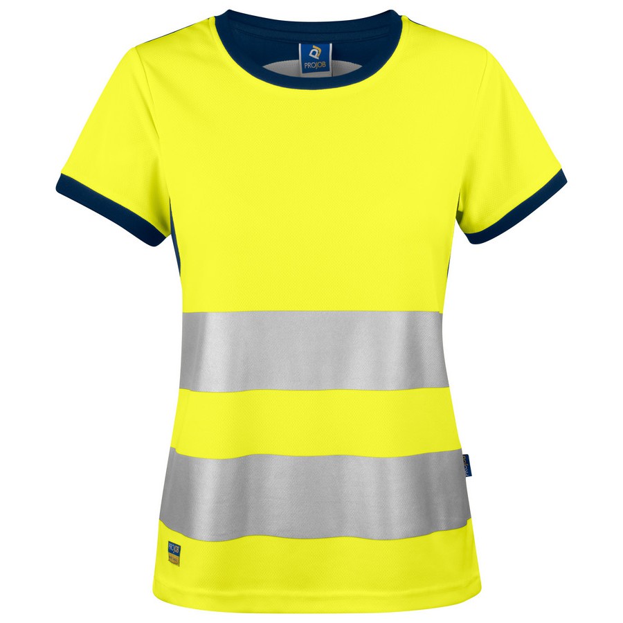 Projob 6012 Dames T-Shirt Geel/marine | 9,2 van klanten
