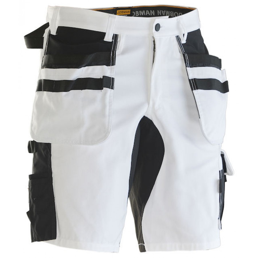 Jobman 2178 Schilder Shorts Core Stretch Wit/Zwart Online kopen | CDM